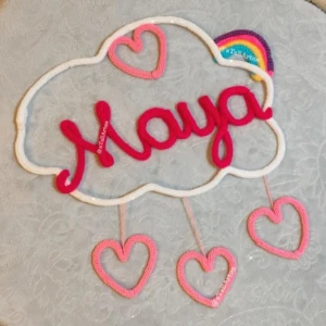 Porta Maternidade Chuva de Amor em Tricotin - Artesanato e Personalizados