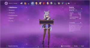 GENSHIN IMPACT [EU] AR56 DILUC MONA QIQI KEQING + 2x 5* WPN