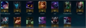 CONTA PRATA3 MUITAS SKINS TOP - League of Legends LOL