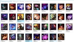 CONTA UNRANKED LOL - 35 CHAMPIONS - 2 SKINS - 13 ICONES - League of Legends