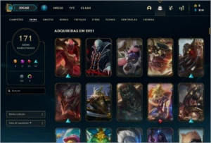 Conta LoL todos os champs 171 skins, preço negociável. - League of Legends