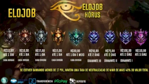 EloJob Horus - Preços na Descrição. - League of Legends LOL