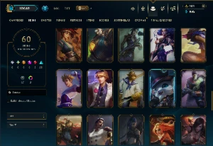 Unranked com 105 Champs e 60 Skins ( JG / MID / TOP ) - League of Legends LOL