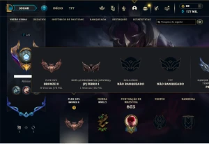 Unranked com TODOS os champs e 145 Skins + 5 Vitoriosas - League of Legends LOL