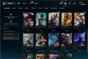 Conta ouro 4 Sem email confirmado com 4 Skins e 24 Champs - League of Legends LOL