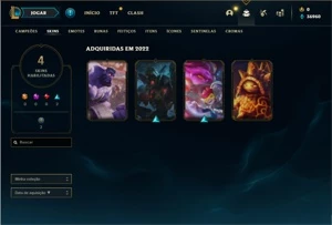 Conta ouro 4 Sem email confirmado com 4 Skins e 24 Champs - League of Legends LOL