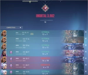 Conta valorant IMORTAL (MMR alto)