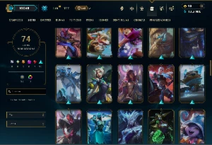 Unranked com 110 Champs e 73 Skins - League of Legends LOL