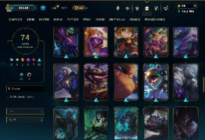 Unranked com 110 Champs e 73 Skins - League of Legends LOL