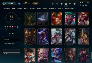 Unranked com 110 Champs e 73 Skins - League of Legends LOL