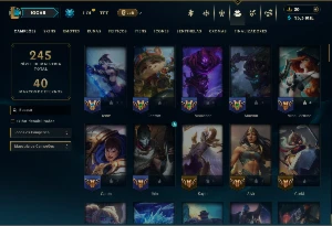 Unranked com 110 Champs e 73 Skins - League of Legends LOL