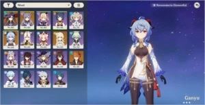 Conta AR50 - Mona c1, Kequing, Ganyu e Childe + 4 estrelas - Genshin Impact