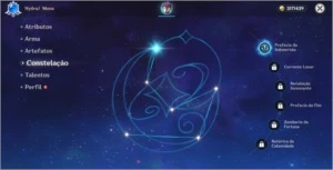 Conta AR50 - Mona c1, Kequing, Ganyu e Childe + 4 estrelas - Genshin Impact