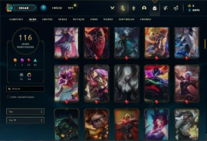 Conta prata 4 com 90 Champs e 116 Skins + 1,3kk de Katarina - League of Legends LOL