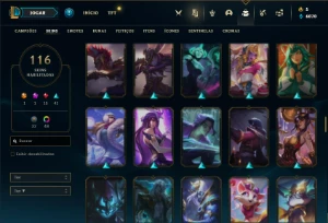 Conta prata 4 com 90 Champs e 116 Skins + 1,3kk de Katarina - League of Legends LOL