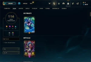 Conta prata 4 com 90 Champs e 116 Skins + 1,3kk de Katarina - League of Legends LOL