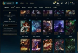 Conta bronze 1 com 6 Skins e 25 Champs - League of Legends LOL