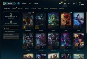 Conta bronze 1 com 6 Skins e 25 Champs - League of Legends LOL
