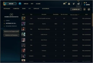 Conta bronze 1 com 6 Skins e 25 Champs - League of Legends LOL