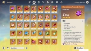 CONTA AR48 COM DILUC+KLEE+KEQING+ARMA 5* - Genshin Impact