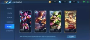 CONTA DE HEROES EVOLVED - Mobile Legends