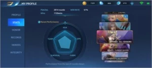 CONTA DE HEROES EVOLVED - Mobile Legends