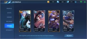 CONTA DE HEROES EVOLVED - Mobile Legends