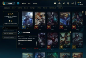 Conta Unranked com 140 Champs e 115 Skins + 2 Ultimates - League of Legends LOL