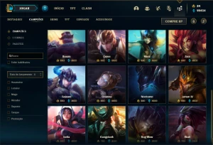 Conta Unranked com 140 Champs e 115 Skins + 2 Ultimates - League of Legends LOL