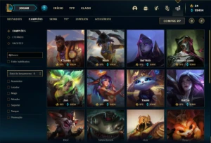 Conta Unranked com 140 Champs e 115 Skins + 2 Ultimates - League of Legends LOL
