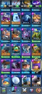 Conta nível 14 3 campeoes desbloqueados 14 cartas lvl max - Clash Royale
