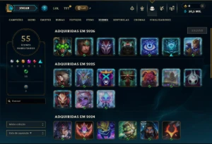 Esmeralda 4 com 45 Champs e 6 Skins - League of Legends LOL