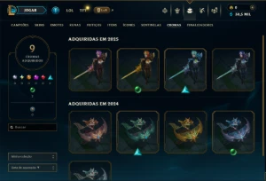 Esmeralda 4 com 45 Champs e 6 Skins - League of Legends LOL