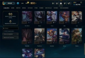 Esmeralda 4 com 45 Champs e 6 Skins - League of Legends LOL