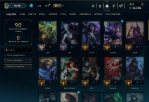 Esmeralda 4 com 45 Champs e 6 Skins - League of Legends LOL