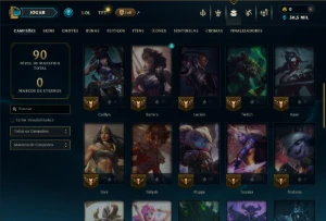 Esmeralda 4 com 45 Champs e 6 Skins - League of Legends LOL