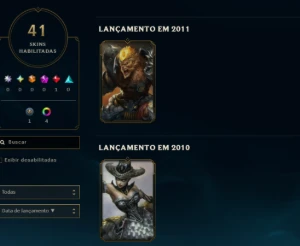 Conta Lol Ouro, 6 Skins, Lendária do Zed, Upada na Mão - League of Legends