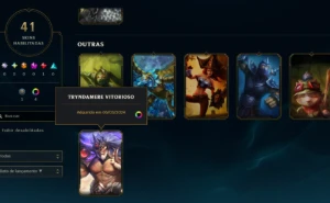 Conta Lol Ouro, 6 Skins, Lendária do Zed, Upada na Mão - League of Legends