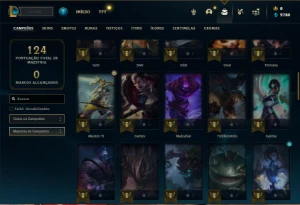 Conta ouro 3 com 65 Champs e 9 Skins ( MAIN JG ) - League of Legends LOL