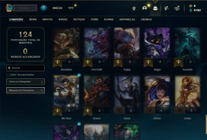 Conta ouro 3 com 65 Champs e 9 Skins ( MAIN JG ) - League of Legends LOL