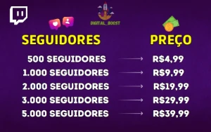 500 Seguidores na Twitch Por Apenas R$4,99 [Promoção] - Redes Sociais