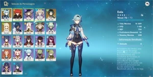 Eula + Xiao + Diluc conta - Genshin Impact