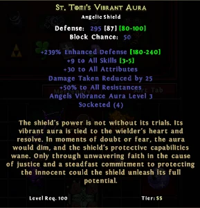 St. Tomi's Vibrant Aura +5/ +3 Aura/6 angelic gem - Steam
