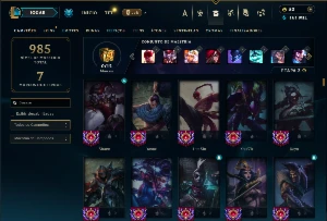 Platina 4 com TODOS os champs e 209 Skins ( JG / MID / ADC ) - League of Legends LOL