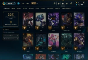 Unranked com 95 Champs e 15 Skins - League of Legends LOL
