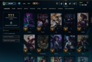 Unranked com 95 Champs e 15 Skins - League of Legends LOL