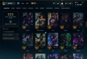 Unranked com 95 Champs e 15 Skins - League of Legends LOL