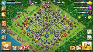 CV12 Avançado Heróis Quase Max (BK54/AQ59/GW30/RC38) - Clash of Clans