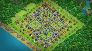 CV12 Avançado Heróis Quase Max (BK54/AQ59/GW30/RC38) - Clash of Clans