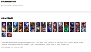 Conta prata 4 com 32 Champs e 12 Skins - League of Legends LOL